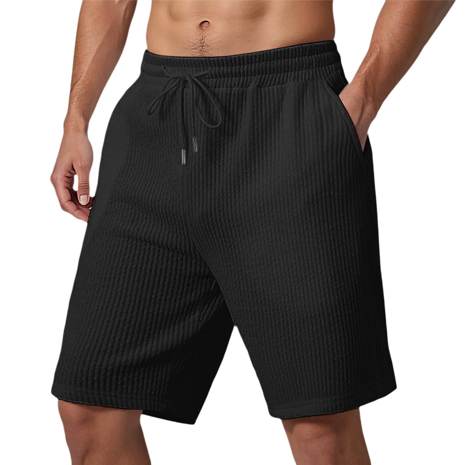 thumbnail image 4 of Pantalones cortos deportivos casuales de jacquard europeos nuevos para hombre - Pantalones cortos de playa holgados y elásticos para actividades al aire libre, 4 of 6